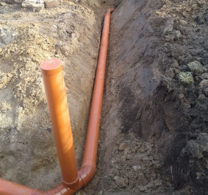 Abwasserrohrverlegung