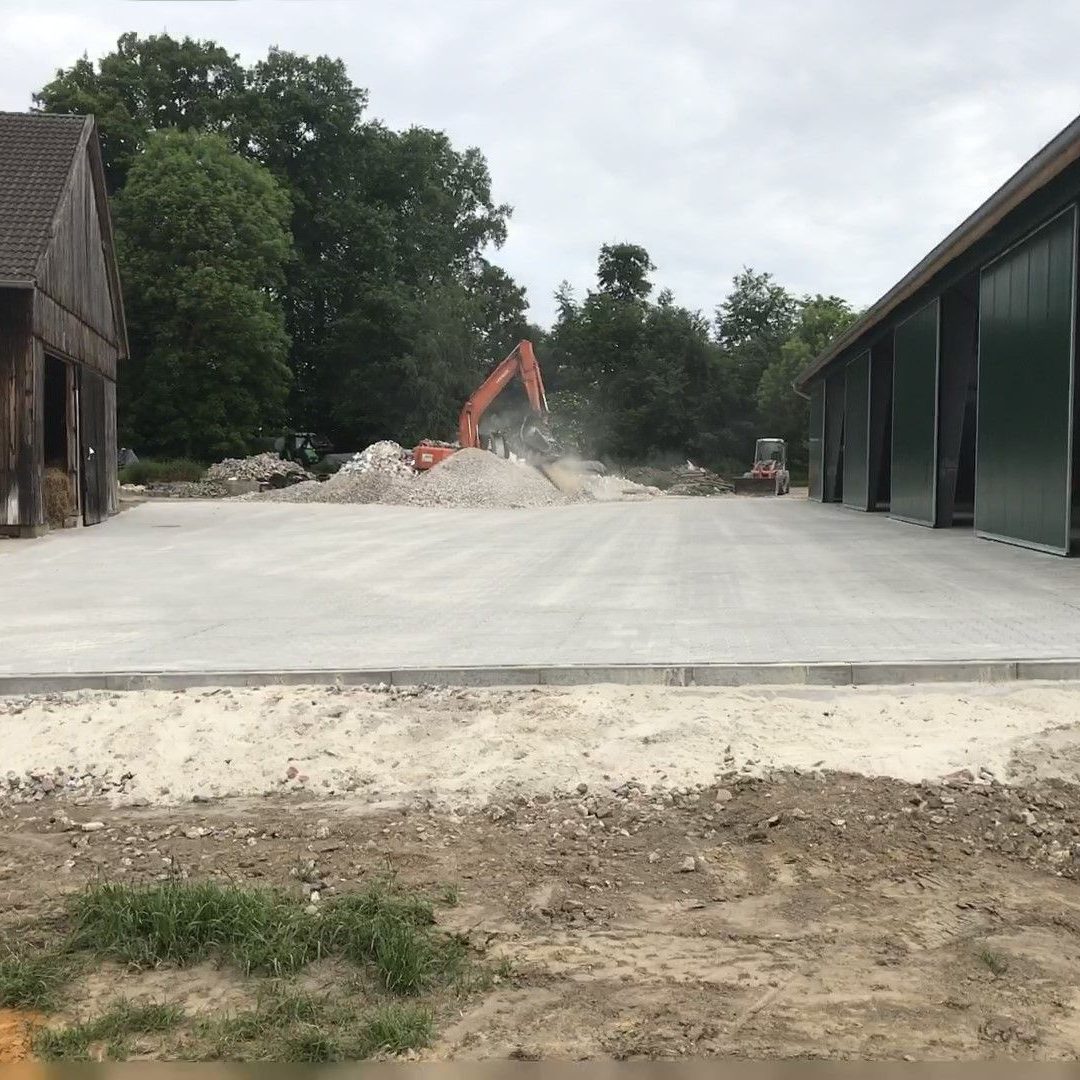 Pflasterung eines Hofes